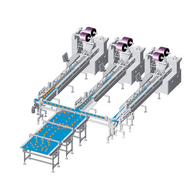 قیمت خوب Automatic Flow Pack Packaging Machine - Complete Line for Bakery Foods, Swiss Rolls & Cube Cakes آنلاین