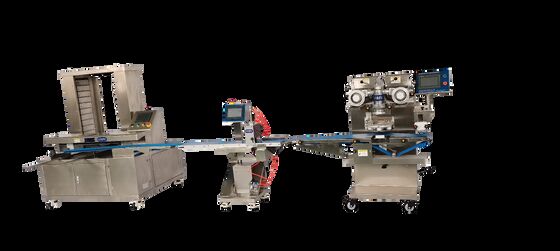 قیمت خوب Automated Chicken Breast Dog Food Encrusting Line | Integrated with Cutter & Tray Arranger آنلاین